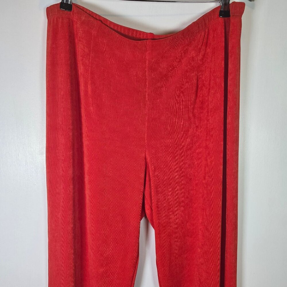 Chicos Travelers No Tummy Slinky Red Pants, NWT, Sz 3P, Sz 16P/18P - Picture 5 of 9